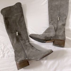 Vince Camuto Grey Suede Knee-high Boots